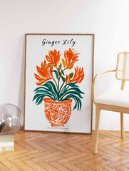 Ginger Lily Floral Poster