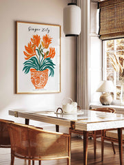 Ginger Lily Floral Poster