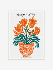 Ginger Lily Floral Poster
