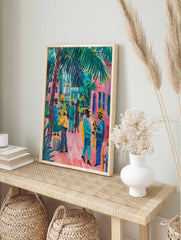 Colourful Mexican Jazz Fiesta Poster