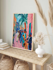 Colourful Mexican Jazz Fiesta Poster