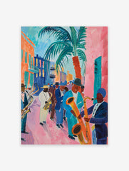 Colourful Mexican Jazz Fiesta Poster