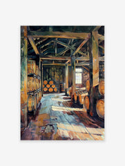 Wine Barrel Poster