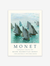 Fishing Boats, Calm Sea Poster by Claude Monet, Claude Monet Print
