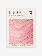 Libra Star Sign Poster, Libra Zodiac Print
