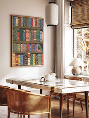 Vintage Bookshelf Poster