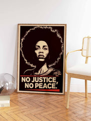 No Justice, No Peace Typography Poster