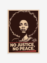 No Justice, No Peace Typography Poster