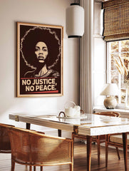 No Justice, No Peace Typography Poster