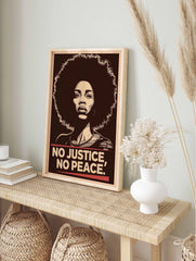No Justice, No Peace Typography Poster