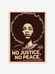 No Justice, No Peace Typography Poster