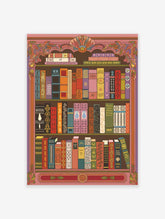 Vintage Bookshelf Poster