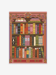 Vintage Bookshelf Poster