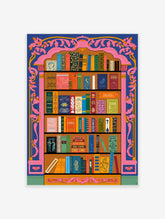 Vintage Bookshelf Poster
