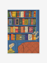 Vintage Bookshelf Poster