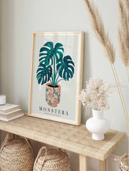 Botanical Wall Art | Monstera Plant Print | Tropical Green Leaves