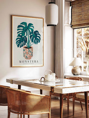 Botanical Wall Art | Monstera Plant Print | Tropical Green Leaves