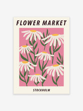 Flower Market Stockholm Poster, Swedish Floral Print