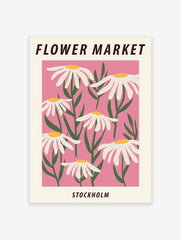 Flower Market Stockholm Poster, Swedish Floral Print