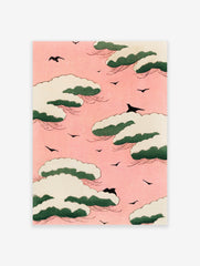 Pink Sky Poster by Watanabe Seitei, Watanabe Seitei Print