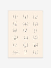 Butt Art Poster, Bottom Varieties Print