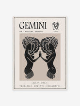 Zodiac Star Sign Poster, Gemini Zodiac Print