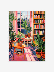 Library Poster, Reading Print