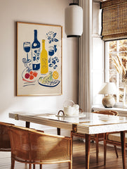 Food Table Poster, Food Print