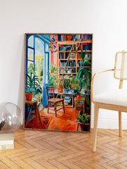 Library Poster, Reading Print