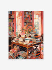 Library Poster, Reading Print