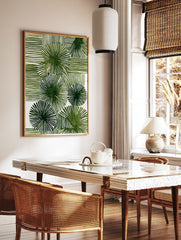 Abstract dark green lines forming radial and horizontal patterns on a white background, modern green wall art. - Image 3