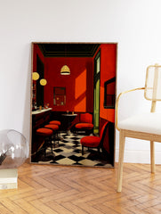 Boho Cocktail Bar Wall Poster, Cocktail Bar Print