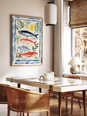 Fish Art Poster, Food Print