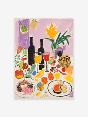 Food Table Poster, Food Print