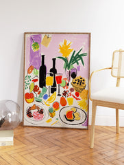 Food Table Poster, Food Print