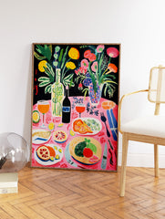 Food Table Print, Food Wall Art
