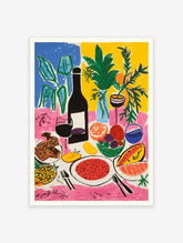 Food Table Poster, Food Print