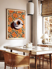 Coffee Art Illustration Poster, Coffee Print