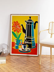 Coffee Illustration Poster, Coffee Print