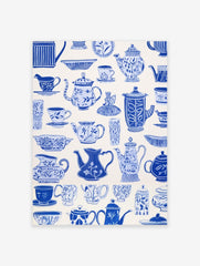 Teacup and Kettle Poster, Coffee Print