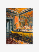 Cocktail Bar Illustration Poster, Cocktail Bar Print