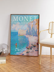 The Beach and Falaise d'Amont Poster by Claude Monet, Claude Monet Print