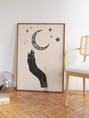 Spiritual Moon Poster, Celestial Print