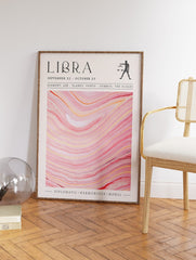 Libra Star Sign Poster, Libra Zodiac Print