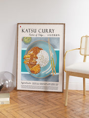 Katsu Curry Poster, Japanese Food Print