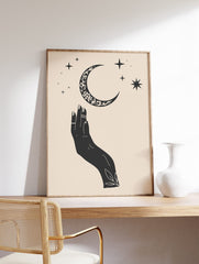 Spiritual Moon Poster, Celestial Print