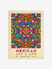 Mexican Pattern Poster, Mexican Print