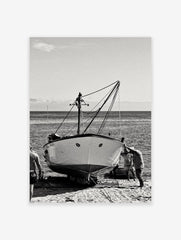 Black and White Sailboat Poster, Photographic Sailboat Print