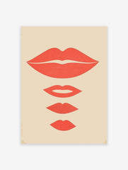 Red Lips Poster, Lips Print