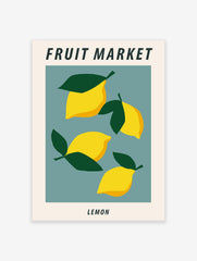 Lemon Fruit Poster, Lemon Print